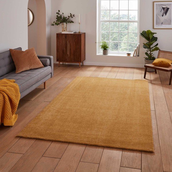 Килим подходящ за пране в цвят жълта охра 120x170 cm Cove – Think Rugs-image-2