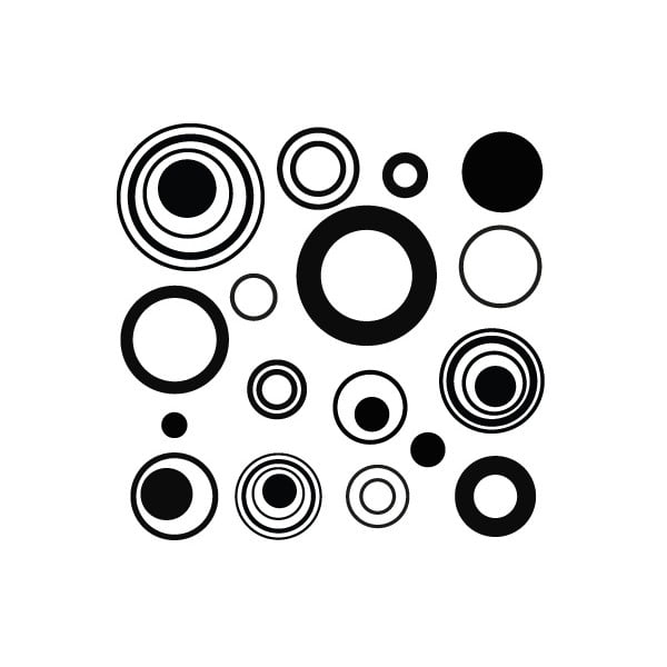 Samolepka Grey Circles