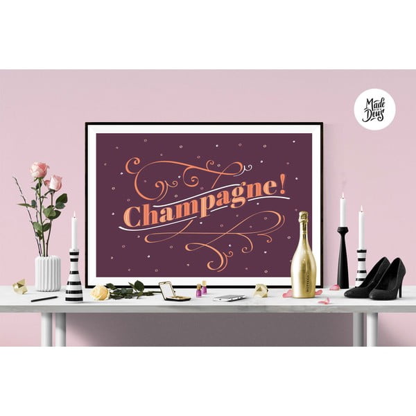 Plakát Champagne! Burgundy, A3