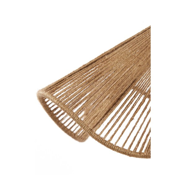 Висящо осветително тяло в естествен цвят с абажур от юта ø 48 cm Fodara – Light & Living-image-1