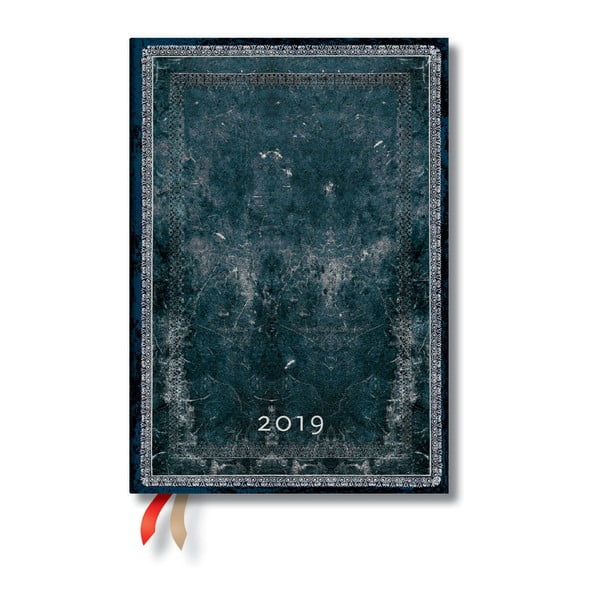 Дневник за 2019 г., полунощ, стомана, 13 x 18 см - Paperblanks