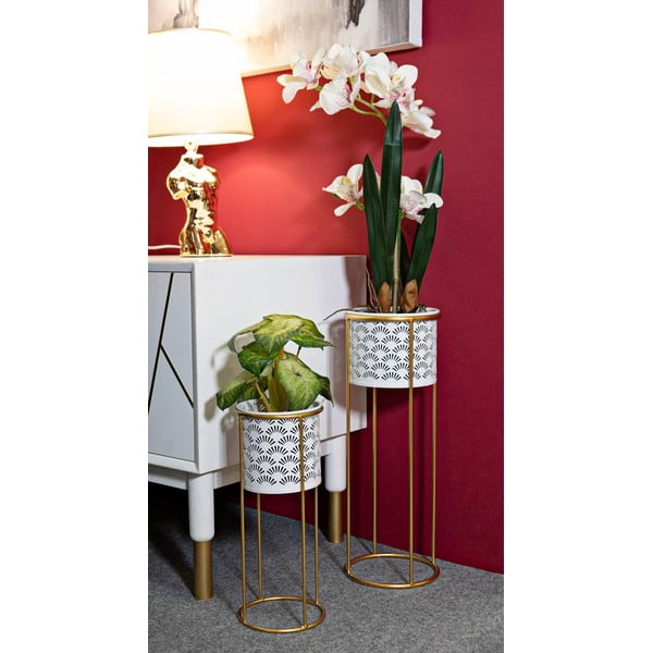 Метални стойки за цветя 2 бр. ø 17 cm (височина 46 cm) Whity – Mauro Ferretti-image-1