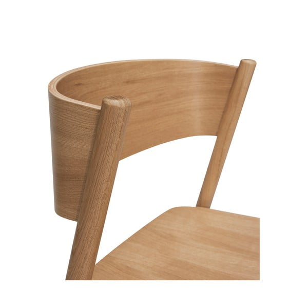 Бар стол от декор от дъб в естествен цвят (височина на седалката 75 cm) Oblique – Hübsch-image-4