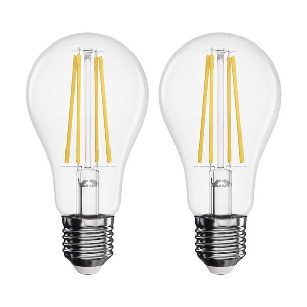 Топли бели LED комплект крушки 2 бр. E27, 6 W – EMOS