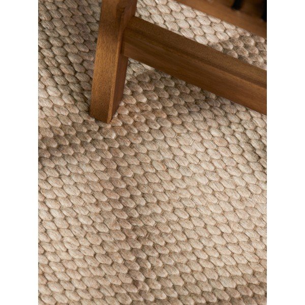 Бежов ръчно изработен вълнен килим 200x290 cm Lyon Beans – Elle Decoration-image-2