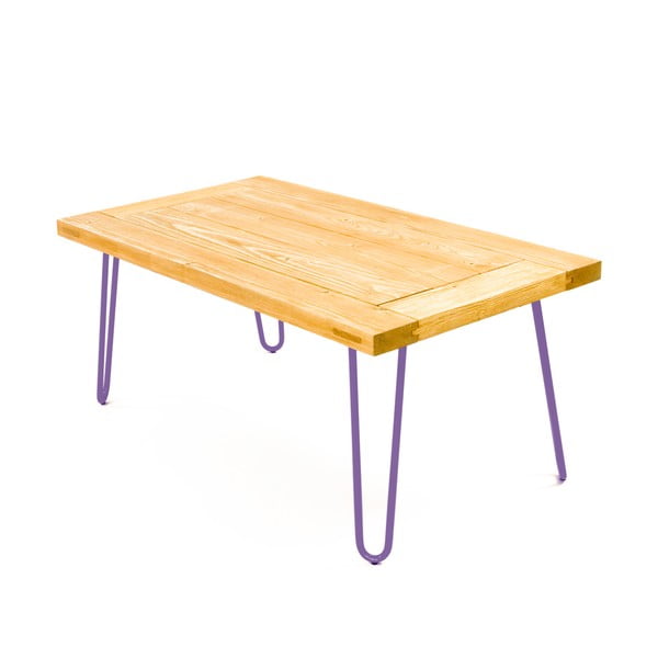Konferenční stolek Table 100x60 cm, fialové nohy
