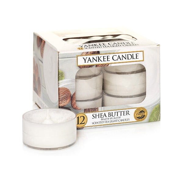 Комплект от 12 ароматни свещи, време на горене 4 ч. Shea Butter - Yankee Candle