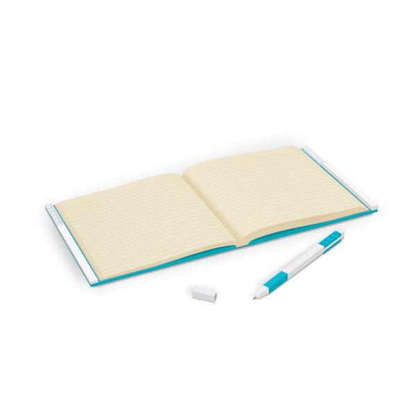 Тюркоазена квадратна тетрадка с гел писалка , 15,9 x 15,9 cm - LEGO®-image-1