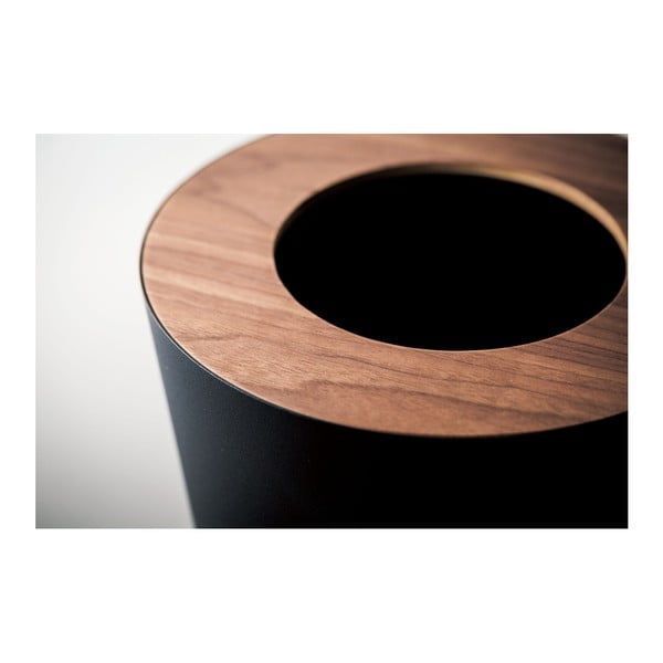 Черна кошница за отпадъци Round Rin - YAMAZAKI-image-2
