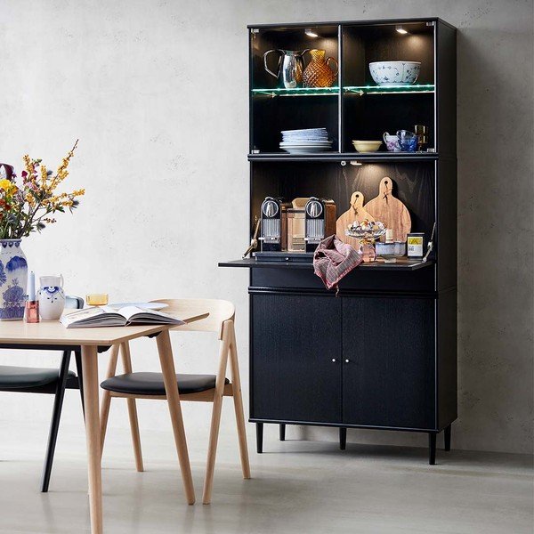 Крака от черна букова дървесина в комплект от 6 броя Mistral - Hammel Furniture-image-1