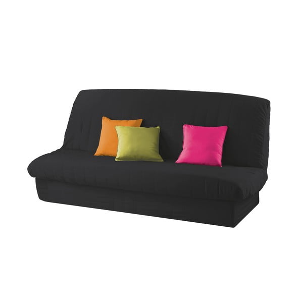Черна ластична калъфка за 3-местен диван Essentiel – douceur d'intérieur