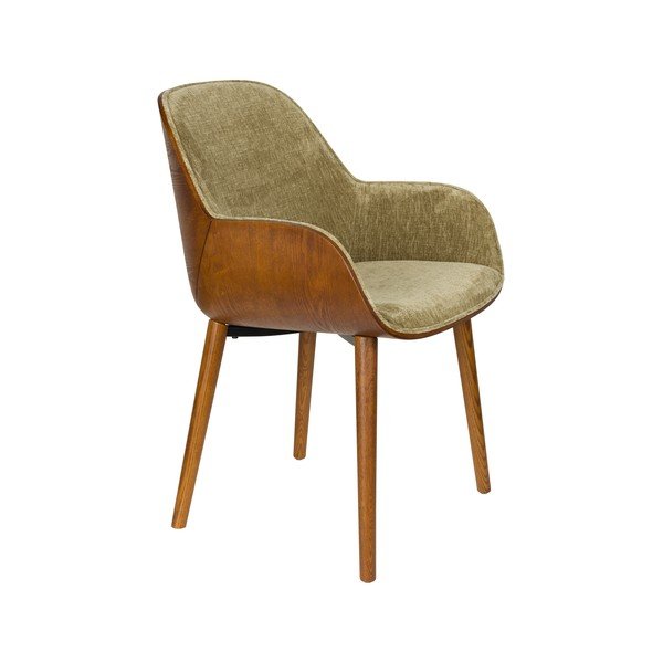 Зелен тапициран трапезен стол с подлакътници Taylor – Dutchbone