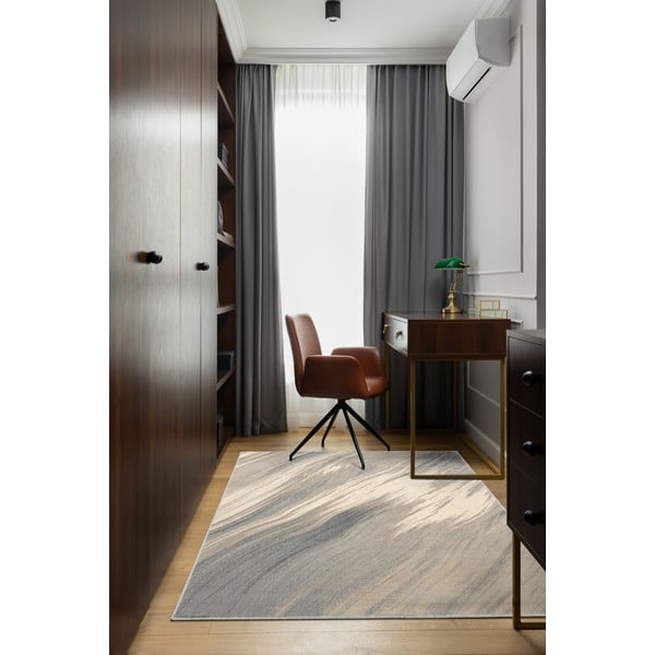 Кремав вълнен килим 133x180 cm Haze - Agnella-image-1