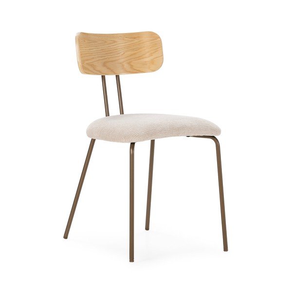 Бежов/в естествен цвят тапициран трапезен стол Olimpia – MOME