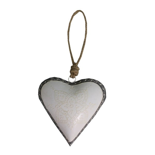 Декорация за окачване във формата на сърце Светло сърце, 16 cm - Antic Line