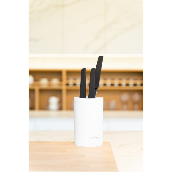Универсален бял блок за ножове - Vialli Design-image-2
