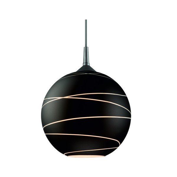 Черно кръгло висящо осветително тяло Lines - LAMKUR-image-2