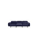 Тъмносин кадифен диван Bean - EMKO