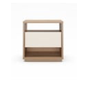 Кремаво/естествено нощно шкафче от декор от дъб Dennis – Marckeric