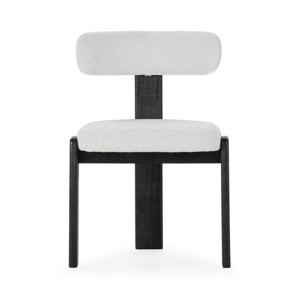 Черни/светлосиви тапицирани трапезни столове в комплект 2 бр. Nadia – MOME