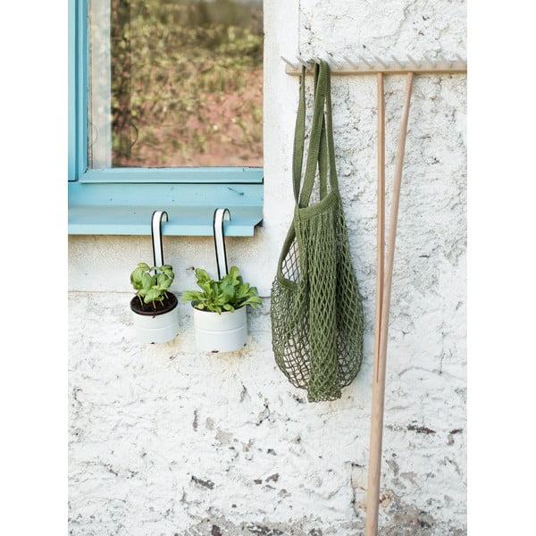Комплект от 2 бели висящи емайлирани саксии за цветя Classic - Antic Line-image-1
