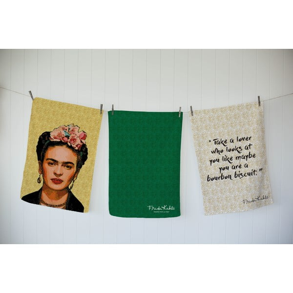 Комплект от 3 памучни кърпи Draw, 50 x 70 cm Frida - Madre Selva