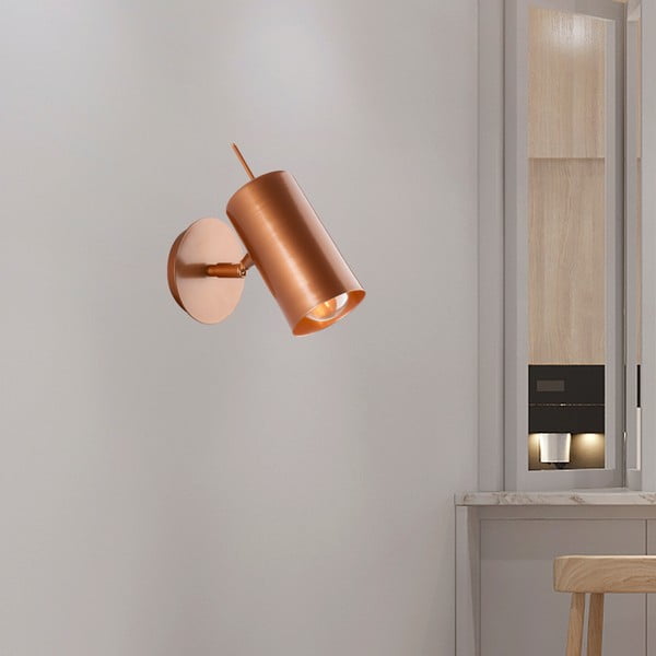 Стенна лампа в меден цвят, височина 16 cm Geo - Squid Lighting-image-3