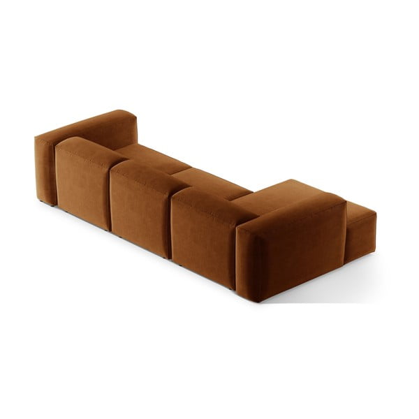 Ъглов диван в тухлен цвят (ляв ъгъл) Bergamo – Cosmopolitan Design-image-4