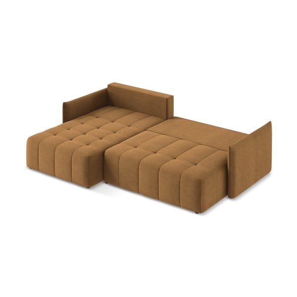 Теракотен разтегателен ъглов диван с място за съхранение (ляв ъгъл) Moku – Makamii-image-4