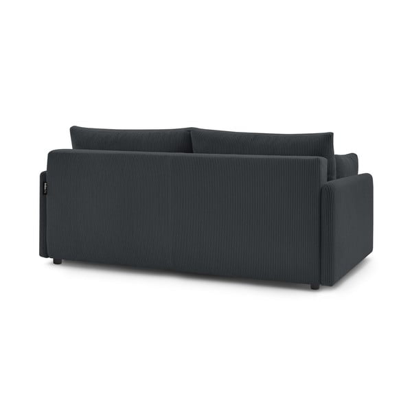 Тъмносив разтегателен диван от рипсено кадифе 211 cm Marcel – Bobochic Paris-image-4