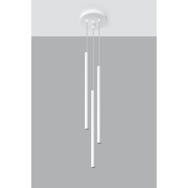 Бяло метално висящо осветително тяло ø 20 cm Fideus – Sollux-image-2