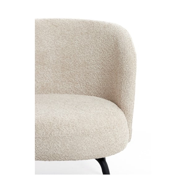 Кремав фотьойл от плат букле Dieyda - Light & Living-image-1