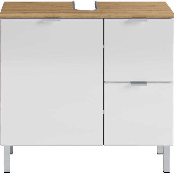 Бял шкаф под умивалника от дъб 60x56 cm Mauresa - Germania-image-2