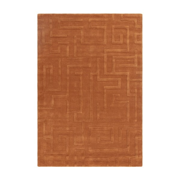 Вълнен килим в тухлен цвят 200x290 cm Maze - Asiatic Carpets