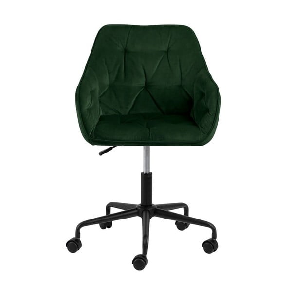 Зелен офис стол с кадифена повърхност Brooke - Actona-image-2