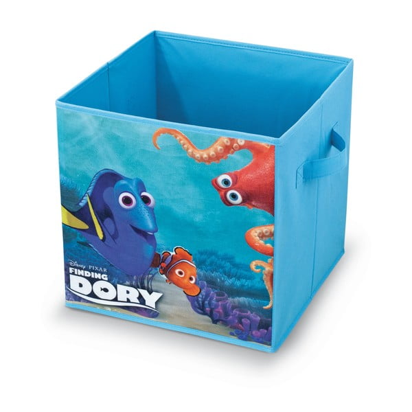 Modrý úložný box na hračky Domopak Finding Dory, délka 32 cm