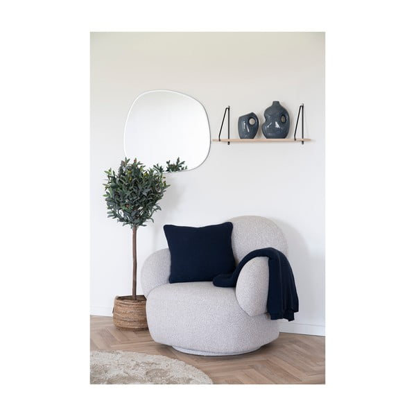 Тъмносиньо одеяло от рециклиран памук 130x170 cm Santos – House Nordic-image-1