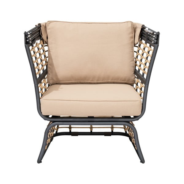 Бежово метално градинско кресло Paros – Garden Pleasure