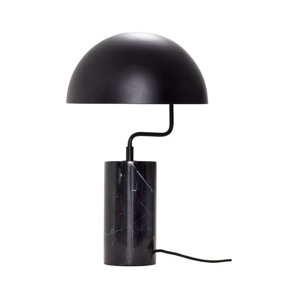 Черна желязна настолна лампа с мраморни детайли Gero - Hübsch