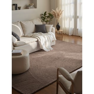 Ръчно изработен вълнен килим в кафяво-сив цвят 200x300 cm Eleni Taupe – Hanse Home