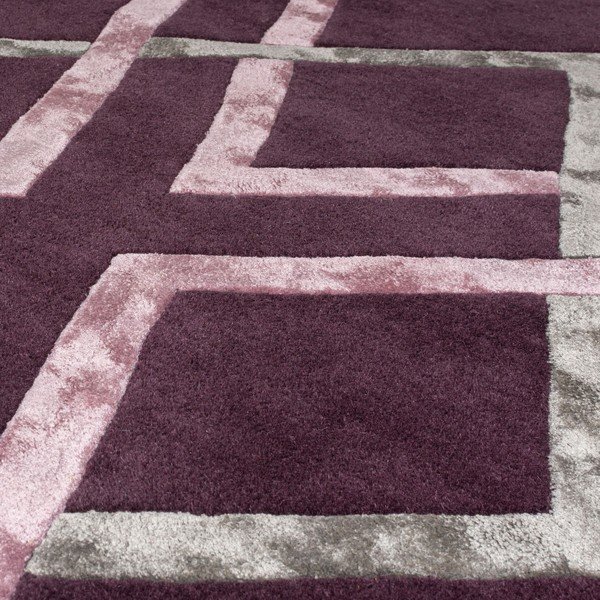 Лилав килим от вискоза , 160 x 230 cm Trellis - Flair Rugs-image-2