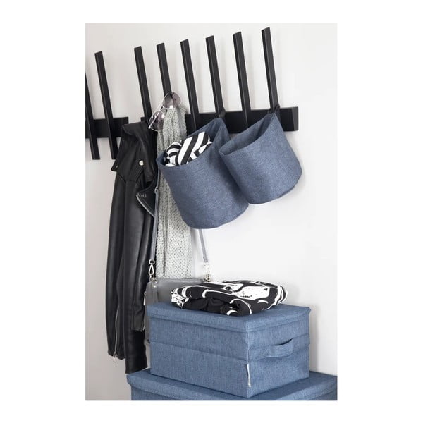 Черна текстилна кутия за съхранение с капак 45x34x25 cm Soft Storage – Bigso-image-3