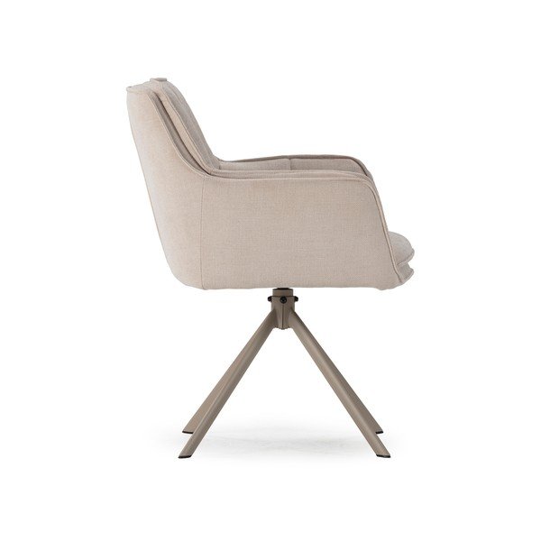 Бежови тапицирани трапезни столове в комплект 2 бр. Keiko – Marckeric-image-3