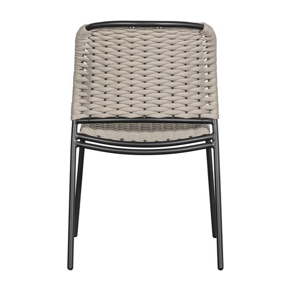 Черно-бежови метални градински столове в комплект от 2 бр.  Taku – Exotan-image-4