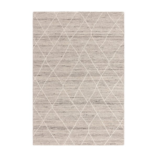 Светлосив вълнен килим 120x170 cm Noah - Asiatic Carpets