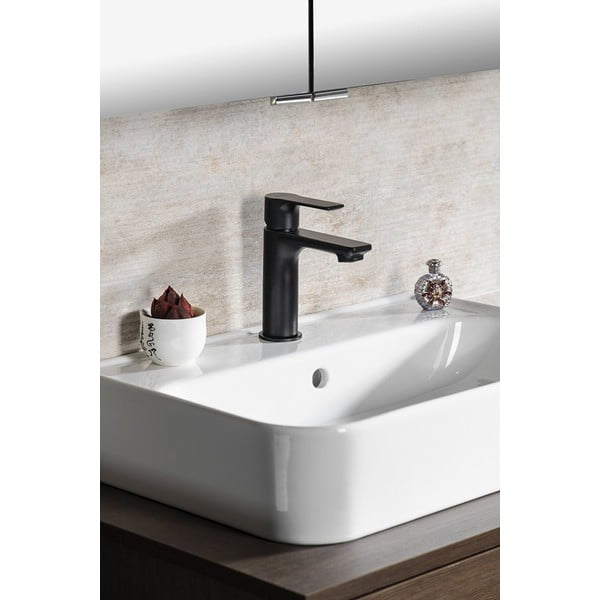 Матово-черна стояща батерия за мивка Pax – Sapho-image-2