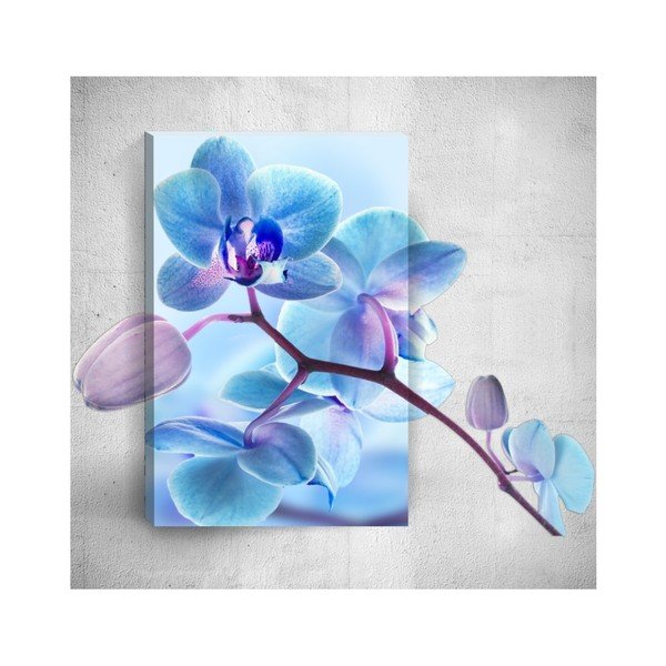 Nástěnný 3D obraz Mosticx Blue Flower, 40 x 60 cm
