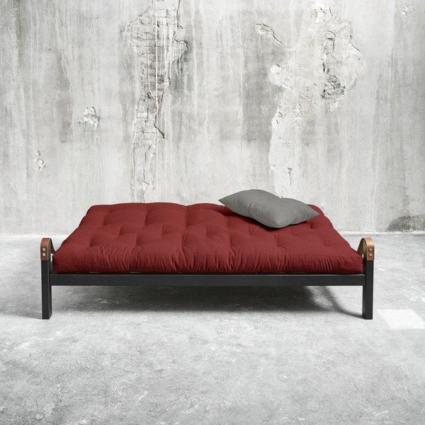 Rozkládací pohovka Karup Poetry Black/Passion Red/Granite Grey-image-1