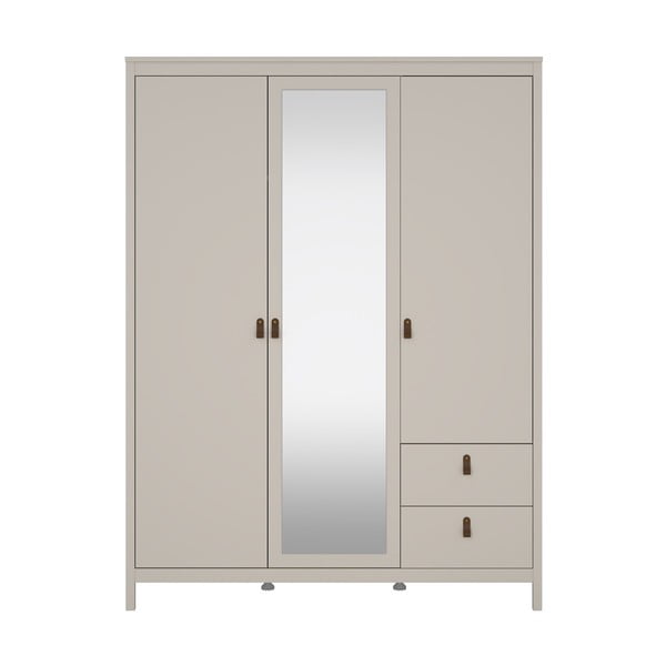 Сиво-бежов гардероб с огледало 150x199x58 cm Madrid – Tvilum