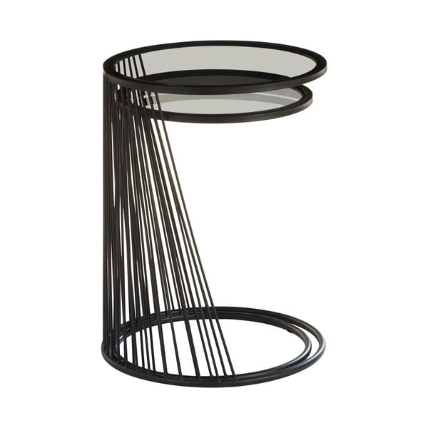 Кръгли маси със стъклен плот в комплект от 2 Trento - Premier Housewares-image-1